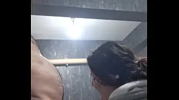 rubbing pussy in bathroom