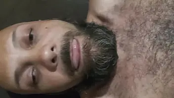 close up wet hairy pussy clit